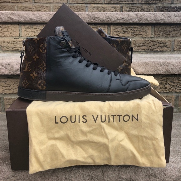 Men’s LV (Brown-Black) hightop sneakers - Picture 3 of 3